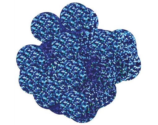 50G 25MM HOLOGRAPHIC BLUE CONFETTI