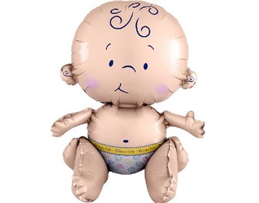 SITTING BABY SHAPED FOIL BALLOON