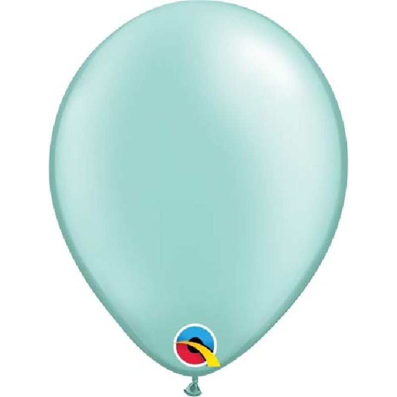 100PK 5in PEARL MINT GREEN QUALATEX