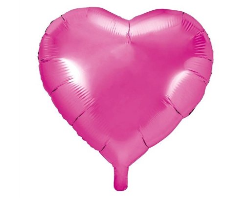 45CM DARK PINK HEART FOIL BALLOON