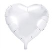 45CM WHITE HEART FOIL BALLOON HEART