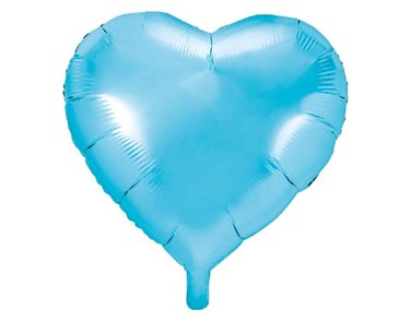 45CM SKY BLUE HEART FOIL BALLOON