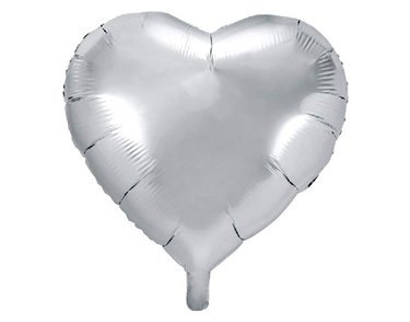 45CM SILVER HEART FOIL BALLOON