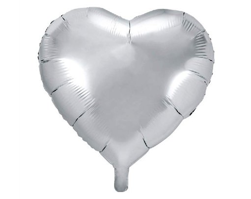 45CM SILVER HEART FOIL BALLOON
