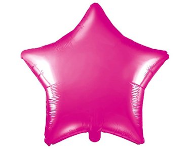 48CM DARK PINK STAR FOIL BALLOON