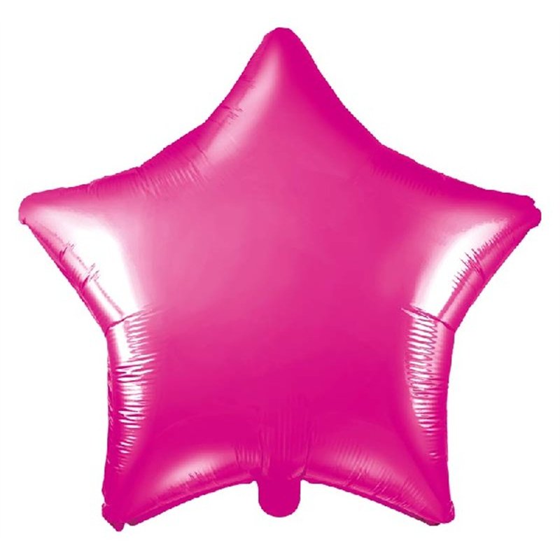 48CM DARK PINK STAR FOIL BALLOON