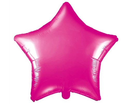 48CM DARK PINK STAR FOIL BALLOON