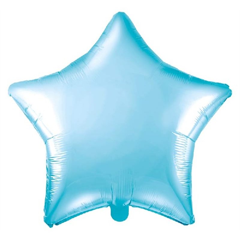48CM SKY BLUE STAR FOIL BALLOON
