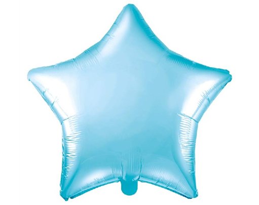 48CM SKY BLUE STAR FOIL BALLOON