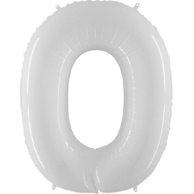 NO. 0 WHITE PLASTIC JUMBO BALLOON