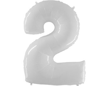 NO. 2 WHITE PLASTIC JUMBO BALLOON