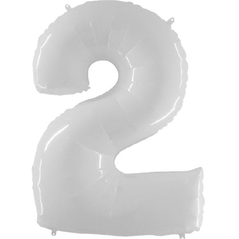 NO. 2 WHITE PLASTIC JUMBO BALLOON