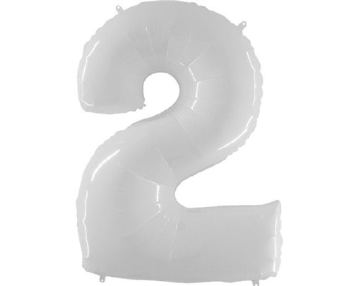 NO. 2 WHITE PLASTIC JUMBO BALLOON