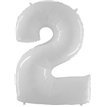 NO. 2 WHITE PLASTIC JUMBO BALLOON