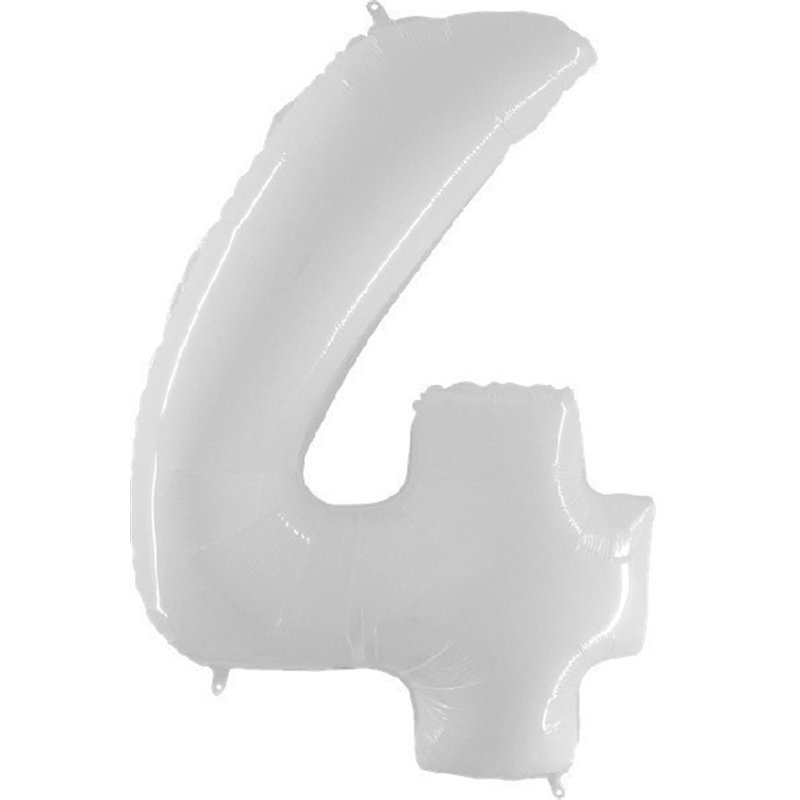 NO. 4 WHITE PLASTIC JUMBO BALLOON