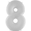 NO. 8 WHITE PLASTIC JUMBO BALLOON