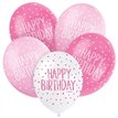 (5) 12IN PINK HAPPY BIRTHDAY BALLOONS