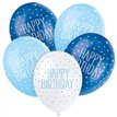(5) 12IN BLUE HAPPY BIRTHDAY BALLOONS