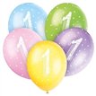 (5) 12IN NUMBER 1 BALLOONS