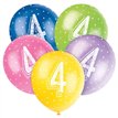 (5) 12IN NUMBER 4 BALLOONS