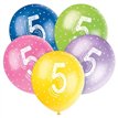 (5) 12IN NUMBER 5 BALLOONS