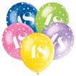 (5) 12IN NUMBER 18 BALLOONS