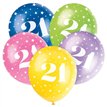 (5) 12IN NUMBER 21 BALLOONS