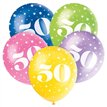 (5) 12IN NUMBER 50 BALLOONS