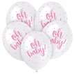 (5) 12IN PINK OH BABY BALLOONS