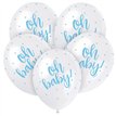 (5) 12IN BLUE OH BABY BALLOONS