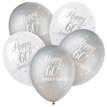 (5) 12IN HAPPY 60TH ANNIVERSRY BALLOONS