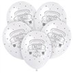 (5) 12IN JUST MARRIED BALLOONS