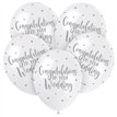 (5) 12IN CONGRATS ON YOUR WEDDING BALLOONS