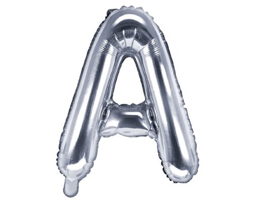 35CM SILVER LETTER A AIR FILL FOIL