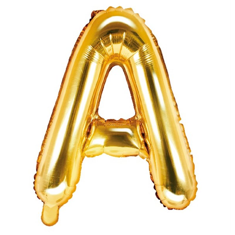 35CM GOLD LETTER A AIR FILL FOIL