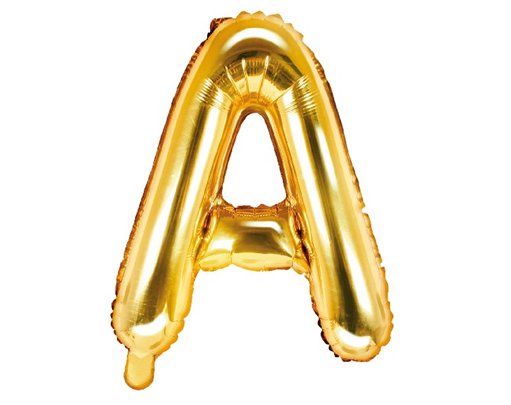 35CM GOLD LETTER A AIR FILL FOIL