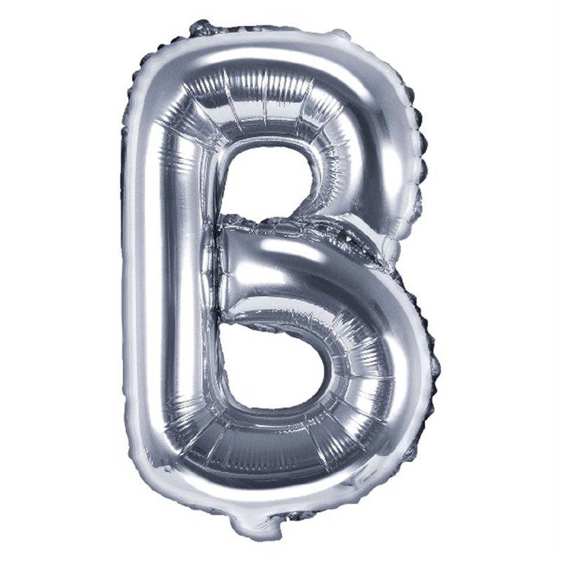 35CM SILVER LETTER B AIR FILL FOIL