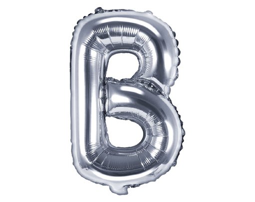 35CM SILVER LETTER B AIR FILL FOIL