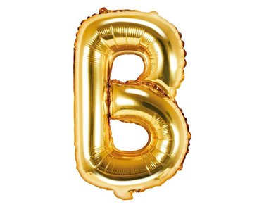 35CM GOLD LETTER B AIR FILL FOIL