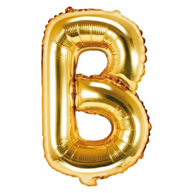 35CM GOLD LETTER B AIR FILL FOIL
