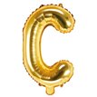 35CM GOLD LETTER C AIR FILL FOIL