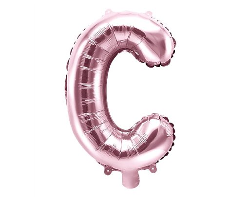 35CM ROSE GOLD LETTER C AIR FILL FOIL