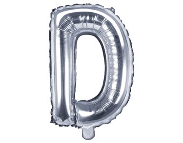 35CM SILVER LETTER D AIR FILL FOIL