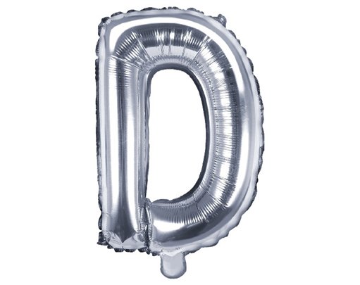 35CM SILVER LETTER D AIR FILL FOIL