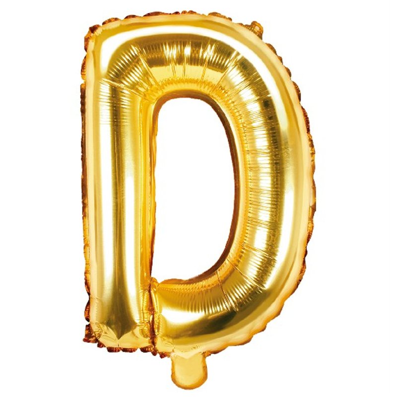 35CM GOLD LETTER D AIR FILL FOIL