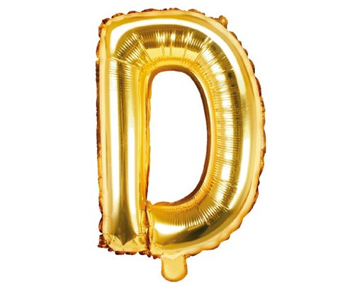 35CM GOLD LETTER D AIR FILL FOIL