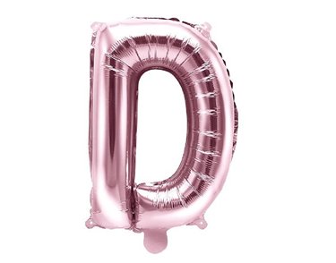 35CM ROSE GOLD LETTER D AIR FILL FOIL