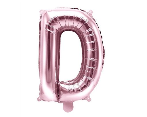 35CM ROSE GOLD LETTER D AIR FILL FOIL