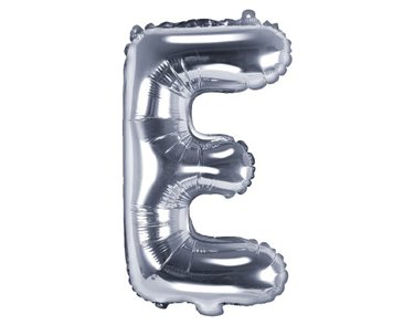 35CM SILVER LETTER E AIR FILL FOIL