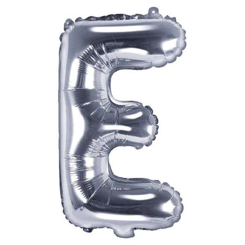 35CM SILVER LETTER E AIR FILL FOIL